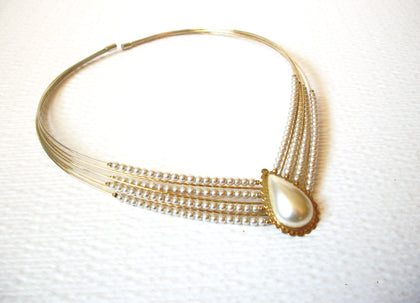 Vintage Faux Pearl Choker Necklace 121520