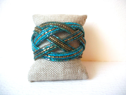 Bohemian Wide Glass Seed Beads Cuff Bracelet 121120