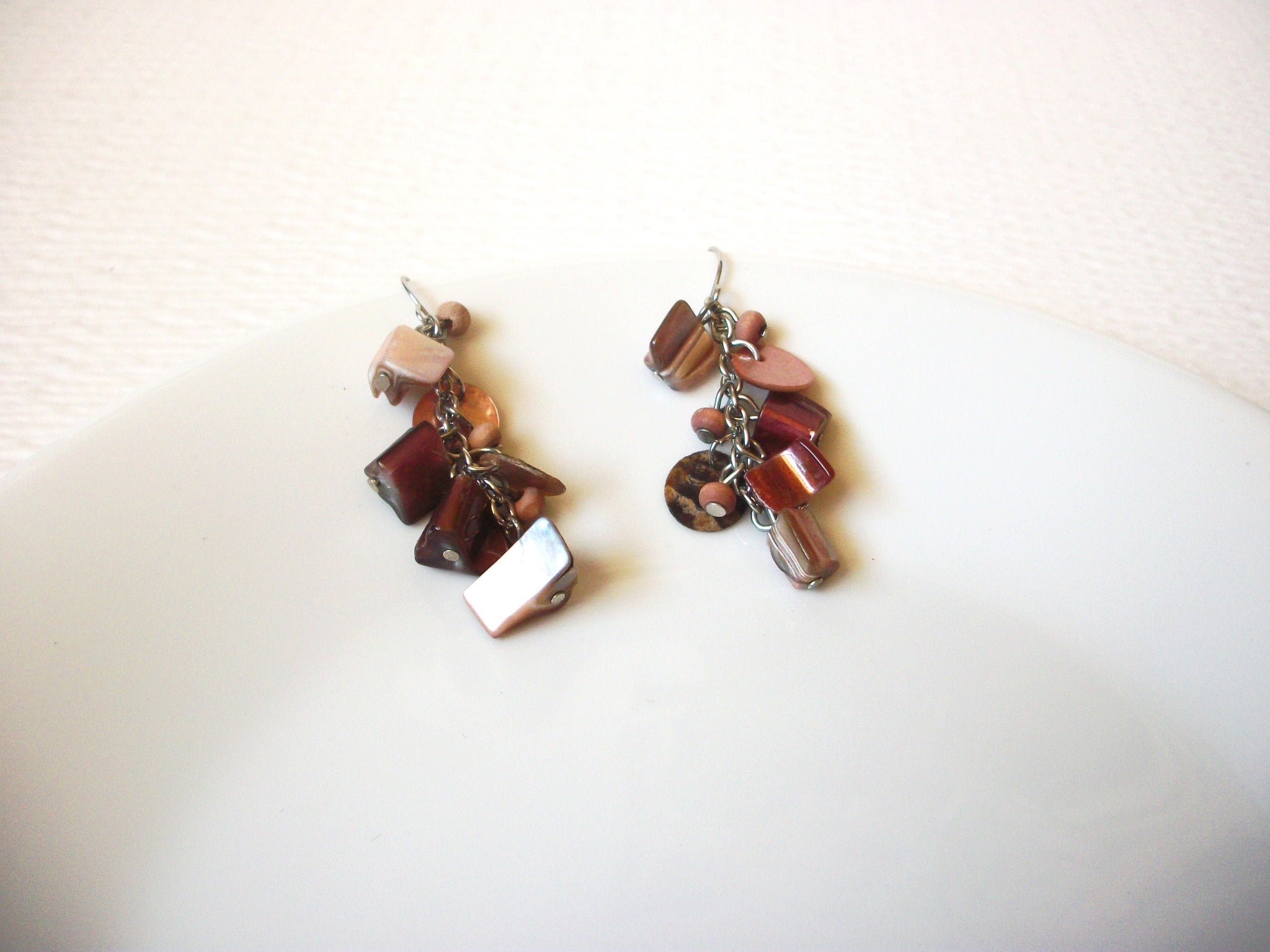 Hand Made Pink Shell Earrings 121520