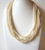 Vintage Glass Pearl Necklace 60820