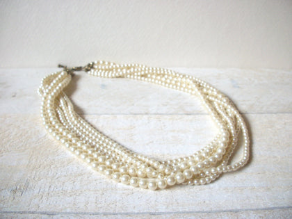 Vintage Glass Pearl Necklace 60820