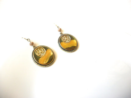 Vintage KC Stamped Enameled Earrings 121520