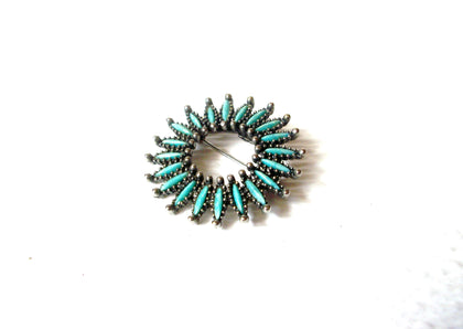 Southwestern Simulated Stone Brooch Pin 121220