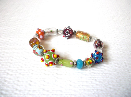 Hand Made Art Glass Lamp Work Bracelet 121220