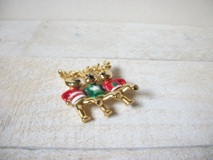 Retro Dancing Reindeer Brooch 60820