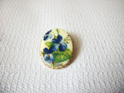 Vintage Glass Pansy Brooch 41020