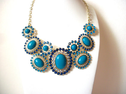 Chunky Retro Cabochon Necklace 41020