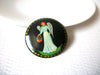 Vintage Russian Signed Lacquered Angel Brooch Pin 121620