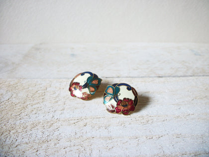 Vintage 1950s Cloisonne Earrings 60720