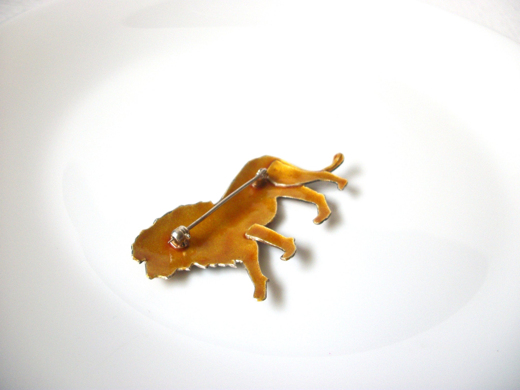 Vintage 1950s Lion Brooch Pin 121620