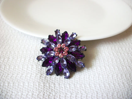 Vintage Sparkling Rhinestones Flower Brooch 41120