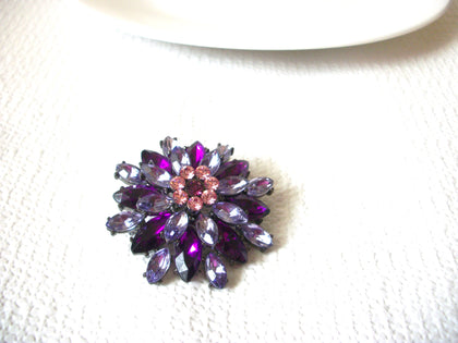 Vintage Sparkling Rhinestones Flower Brooch 41120