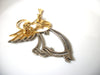Larger Vintage 1950s Sterling Silver Angel Brooch Pin 121620