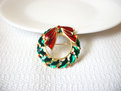 Vintage Enameled Christmas Brooch 41120