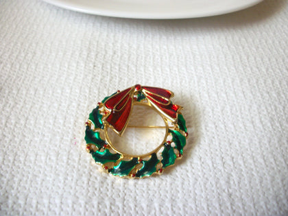 Vintage Enameled Christmas Brooch 41120