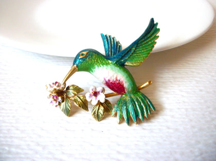 JOAN RIVERS Vintage Gift Worthy Hummingbird Brooch Pin 121720