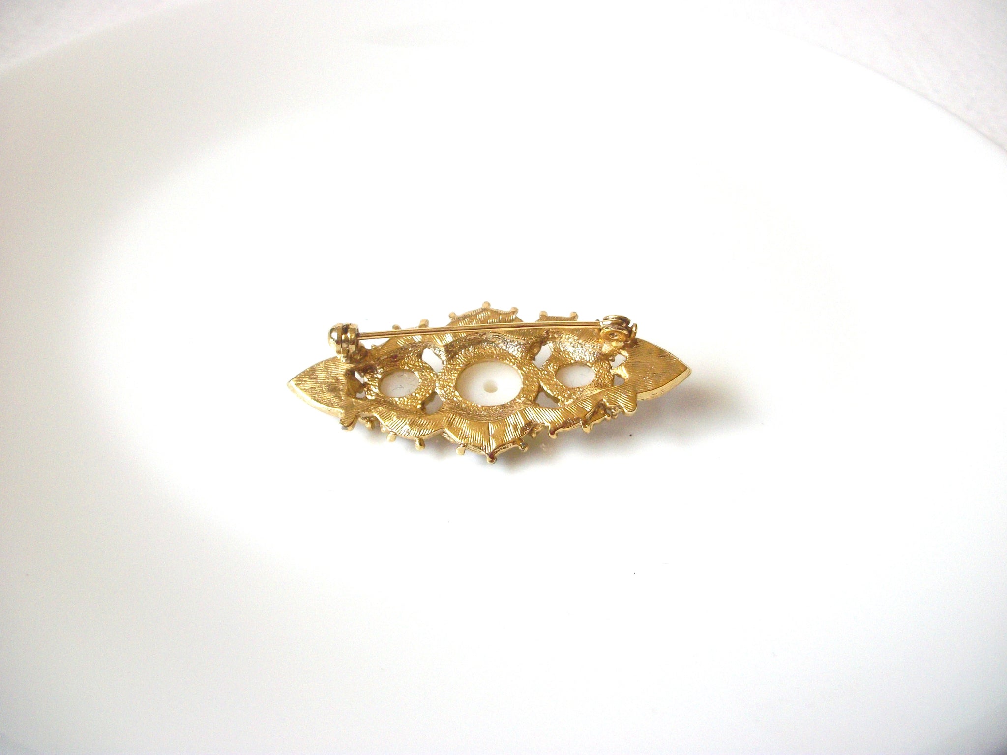 Vintage Victorian Faux Pearl Brooch Pin 121620