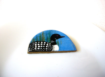 Vintage Marblehead Glazed Pottery Duck Brooch Pin 121820
