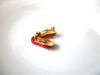 Vintage Red Rhinestone Shoes Brooch Pin 121720