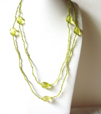 Retro Lime Green Necklace 60720