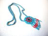 Colorful Native American Glass Hand Made Necklace 121320