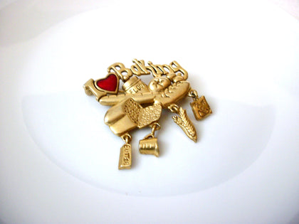 Vintage DANCRAFT I Love Baking Brooch Pin 121920