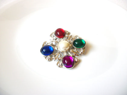 Vintage Colorful Ornate Brooch Pin 121620