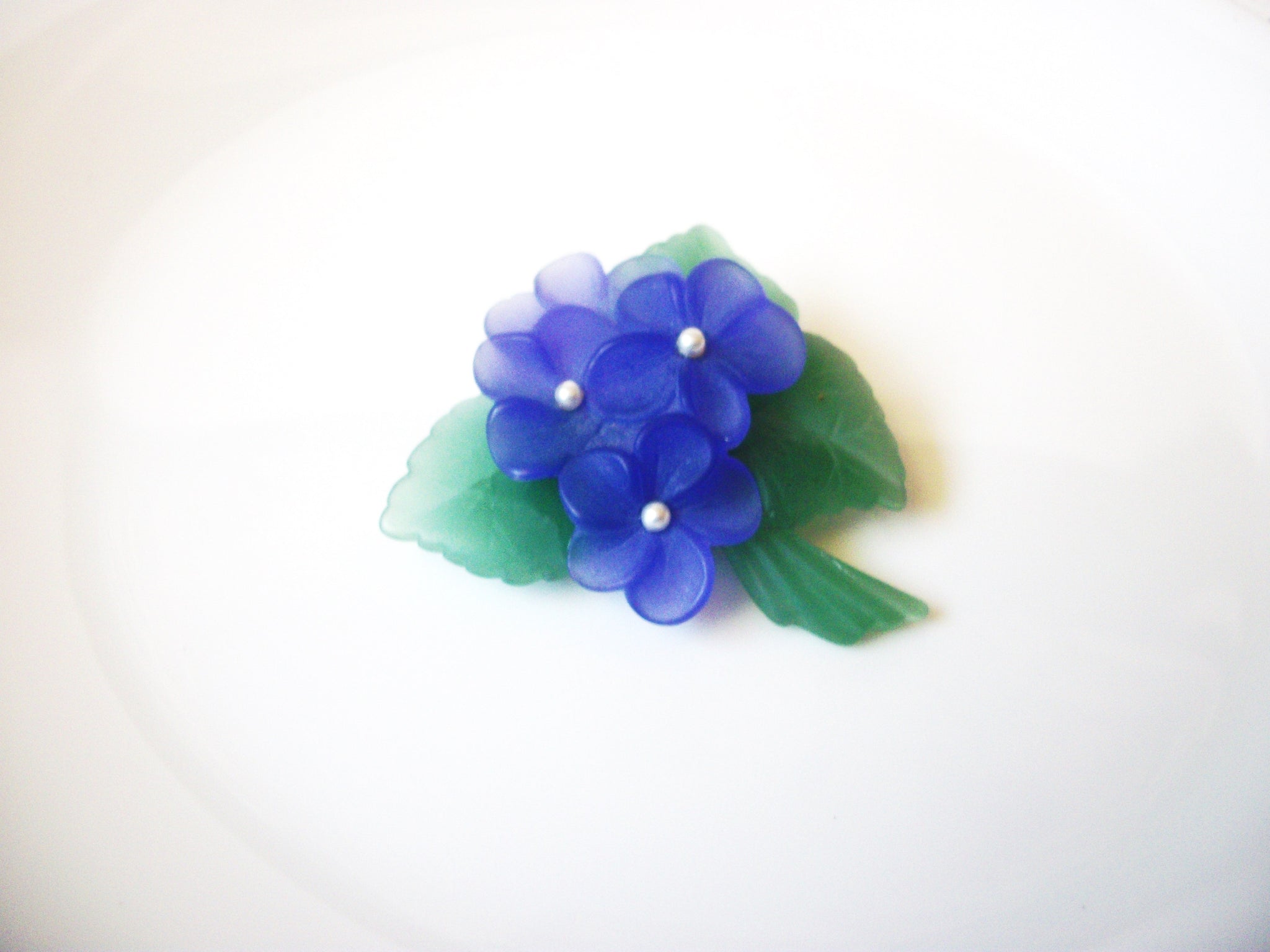 Vintage Violet Flower Brooch Pin 121320
