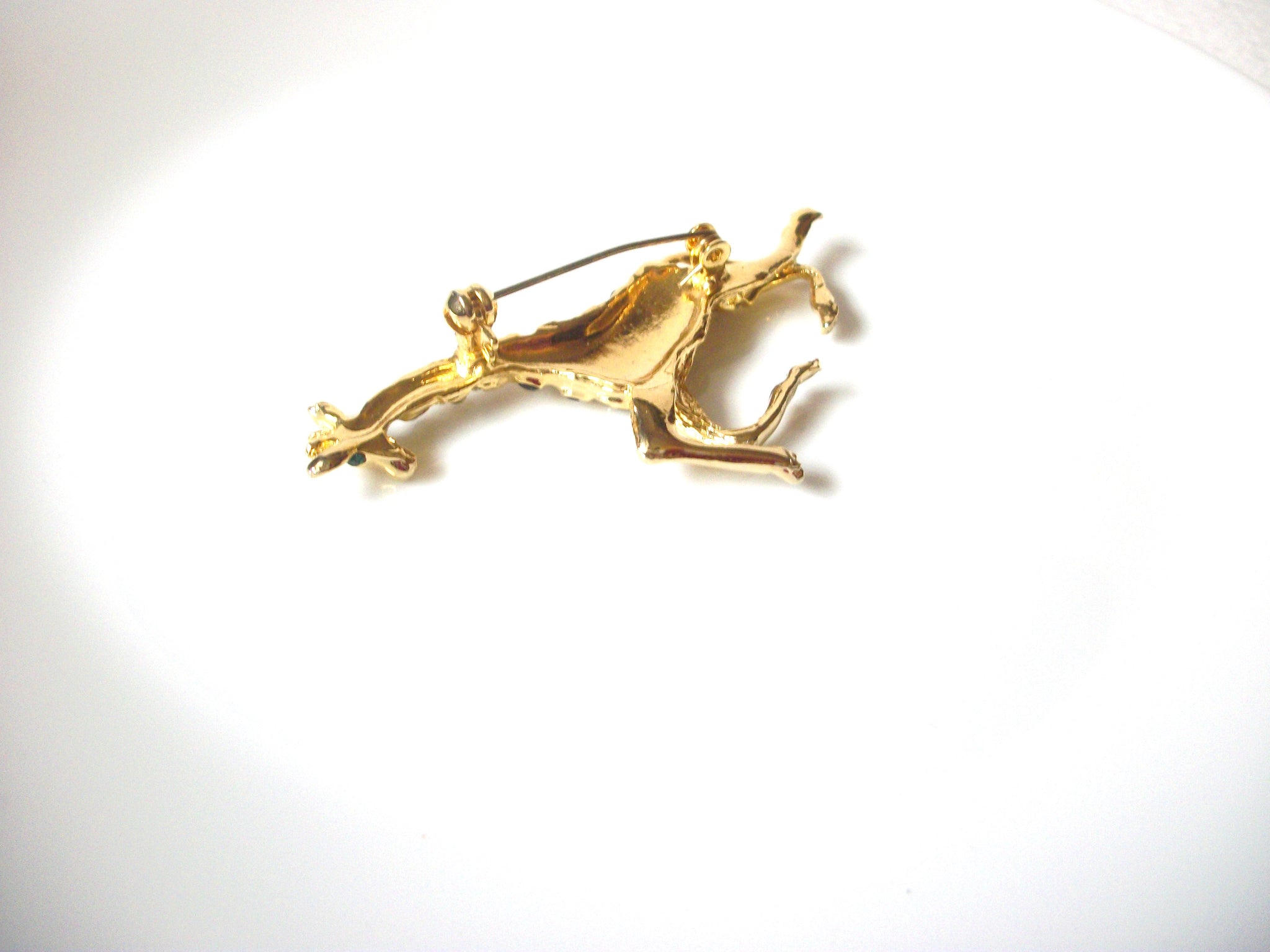 Vintage Rhinestone Giraffe Brooch Pin 121920
