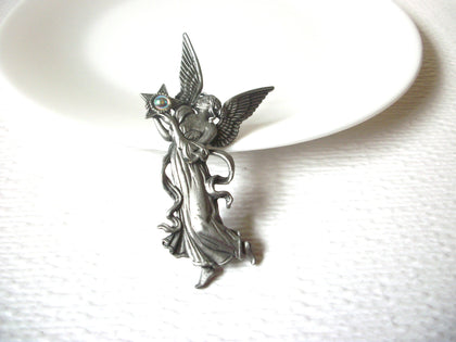 Vintage JJ Stamped Fairy Angel Brooch Pin 121920