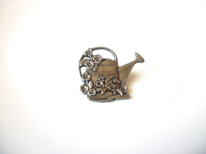 Vintage Birds And Bloom Pewter Gardner Brooch Pin 121320