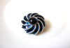 Vintage Silver Blue Swirl Brooch Pin 121720