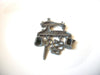 Vintage DANCRAFT Sewing Machine Seamstress Brooch Pin 121320