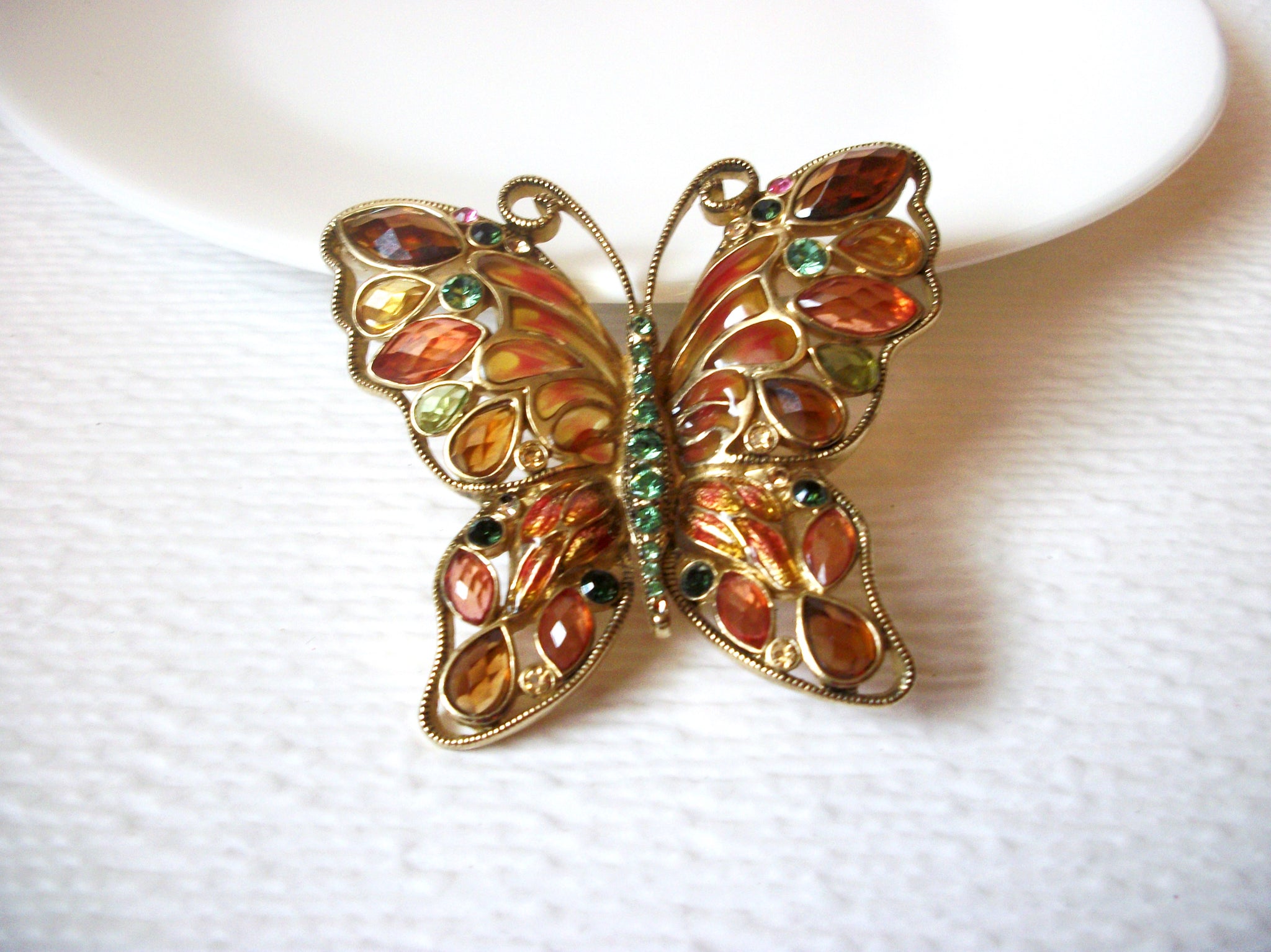 Larger Vintage MONET Butterfly Brooch Pin 121620