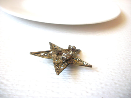 Vintage Colorful Star Ornate Brooch Pin 121620