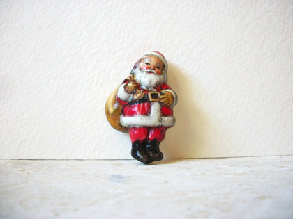 1950s Old Plastic Santa Brooch 61220