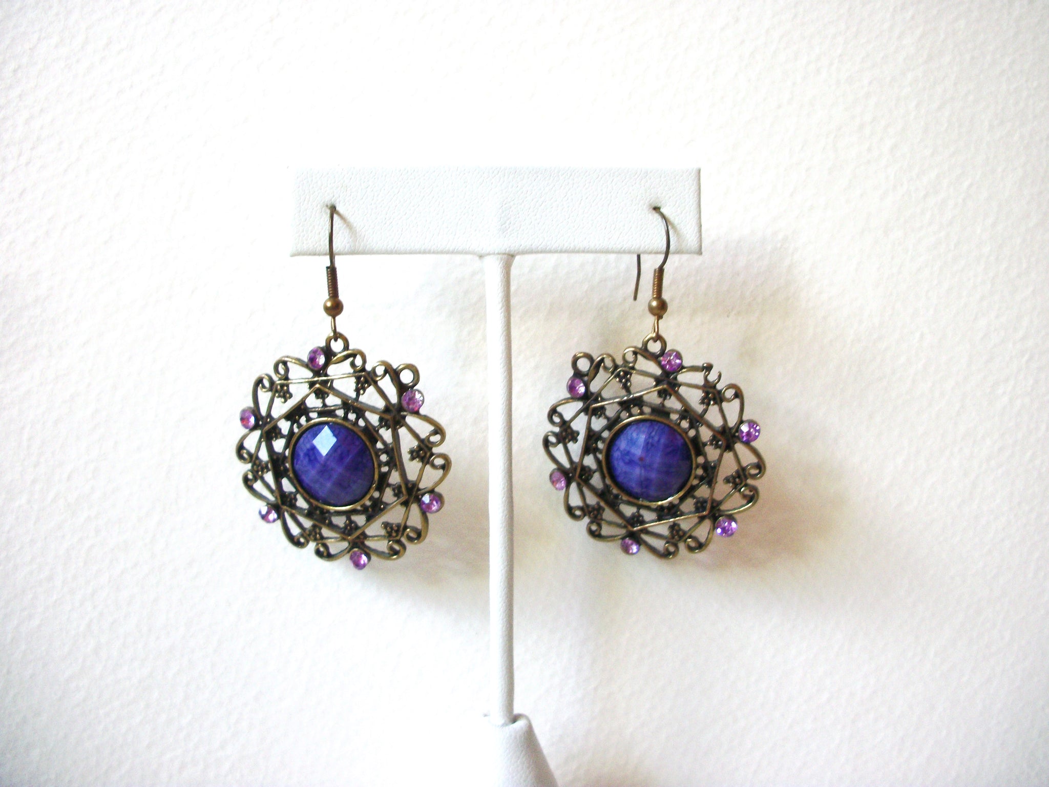 Retro Purple Pink Earrings 61020