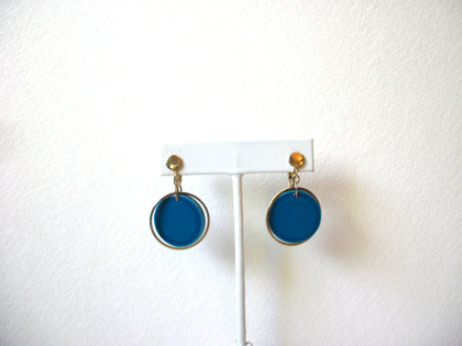 Vintage Gold Blue Earrings 60920