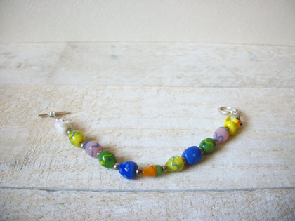 Hand Made Glass Easter Bunny Chicks Bracelet 61720