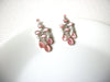 Retro Pink Glass Dangle Earrings 121920