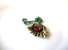Vintage DD Stamped Flower Sunflower Brooch Pin 121720