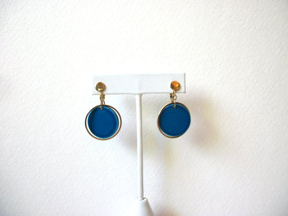 Vintage Gold Blue Earrings 60920