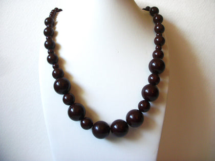 Retro Dark Mahagany Brown Necklace 62520