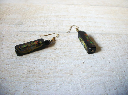 Vintage Hand Painted Oriental Earrings 61020
