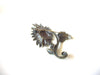 Vintage DD Stamped Flower Sunflower Brooch Pin 121720