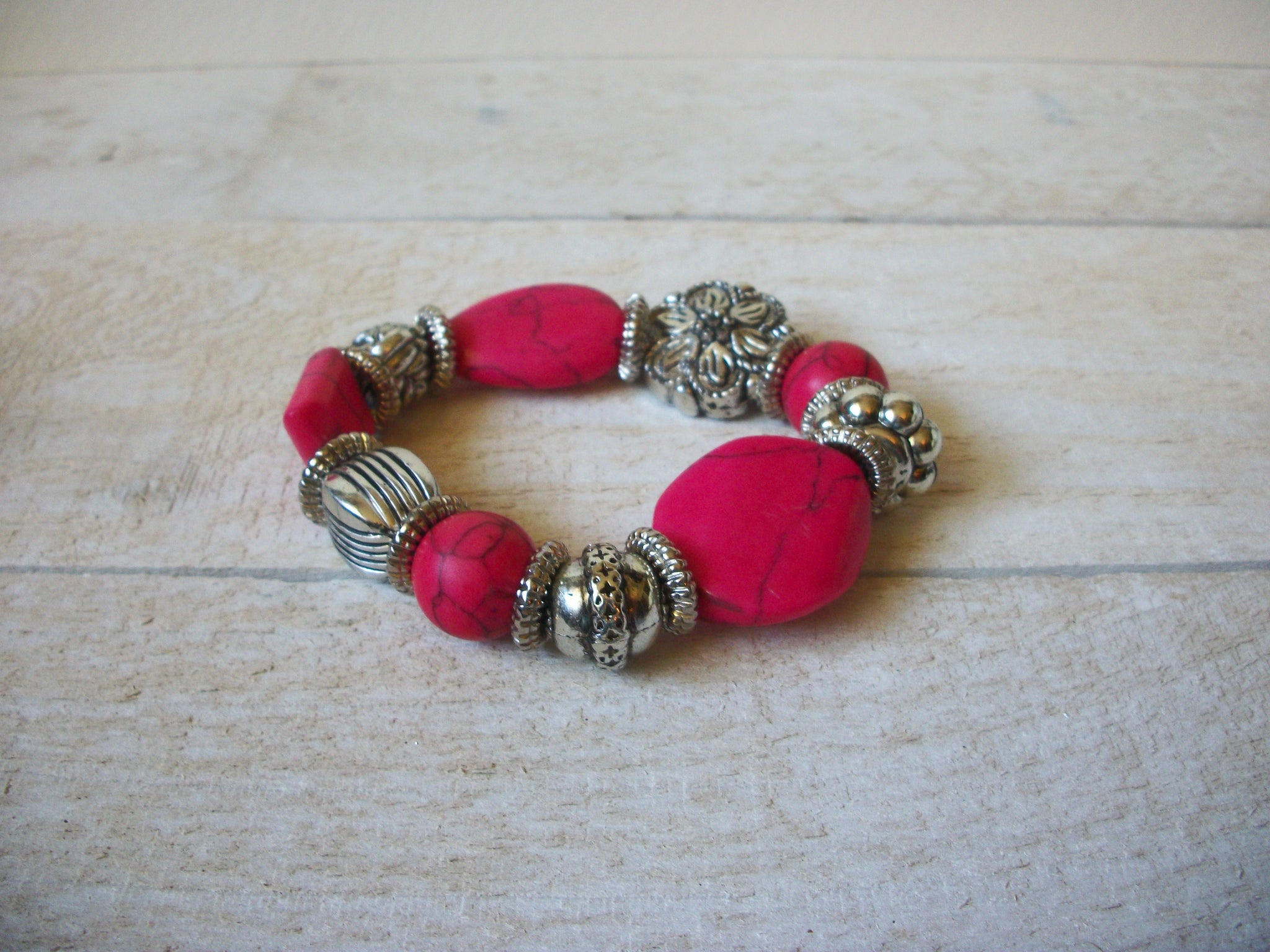 Retro Pink Silver Bracelet 60920