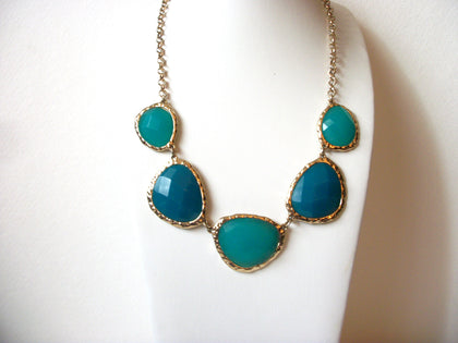 Retro Statement Turquoise Green Necklace 61620