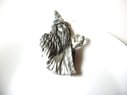 Vintage JJ Stamped Wizard Large Brooch Pin 121920