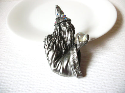 Vintage JJ Stamped Wizard Large Brooch Pin 121920