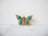 1950s Turquoise Stones Butterfly Brooch 62920